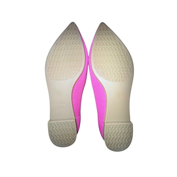 New▶️ Vivaia ◀️Pointed-Toe Ballet Flats Hot Pink 39.5 - Picture 10 of 13